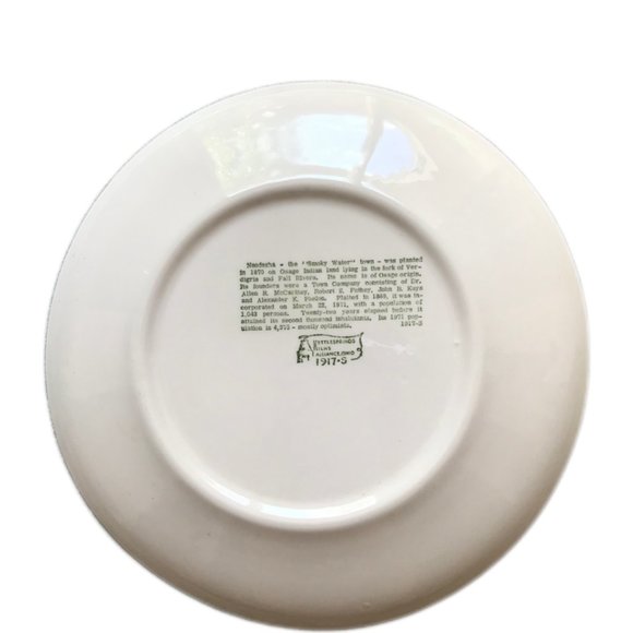 Neodesha KS Vintage Centennial Plate featuring the Norman Oil Well of 1892 - Picture 3 of 3